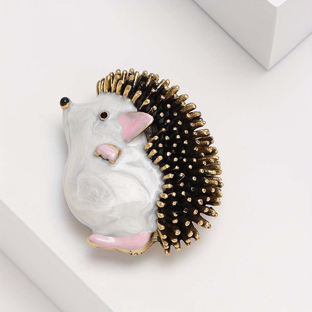 Chic Vintage-Inspired Hedgehog Brooch Pin