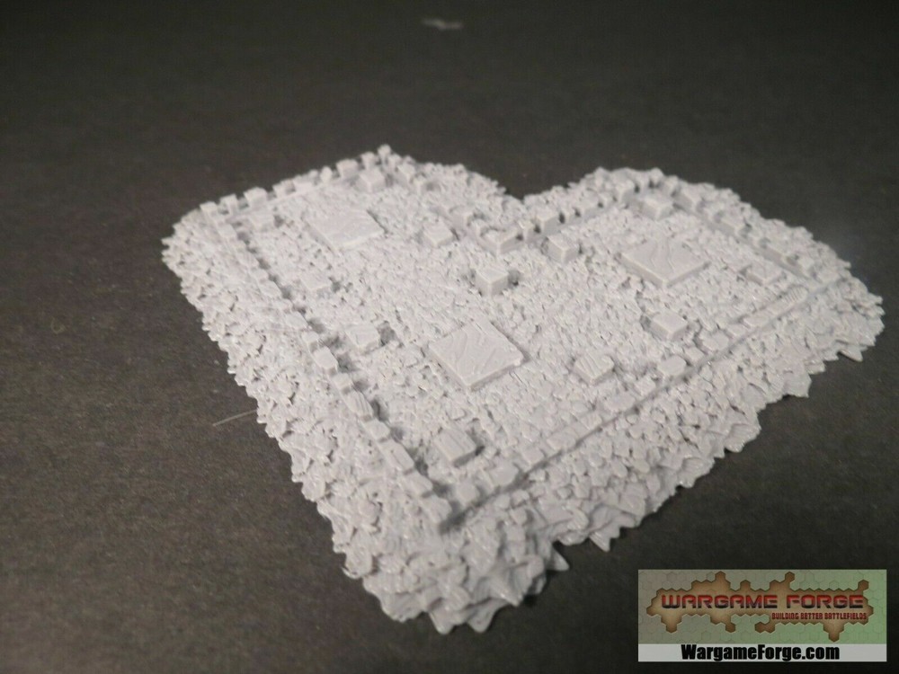 Modern Destroyed Building 3 - Tabletop Wargame Terrain Battletech Warhammer