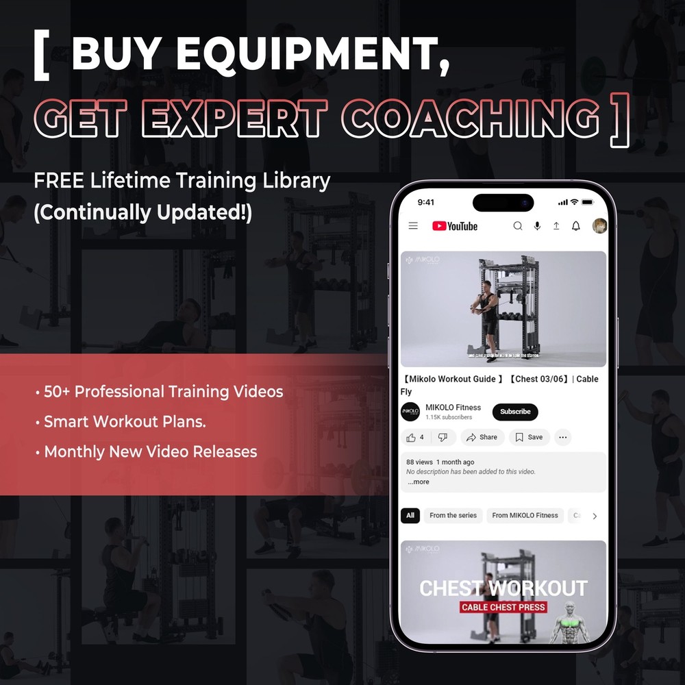 Power Rack Cage, Weight Rack with Cable Crossover Machine,Multi-Function Squa...