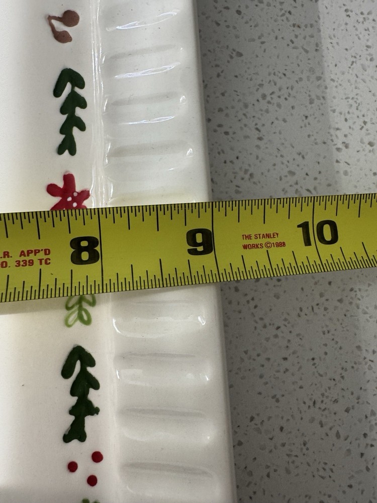 tag Festive JOY Rectangular Holiday, Christmas Platter - 15” x 9”