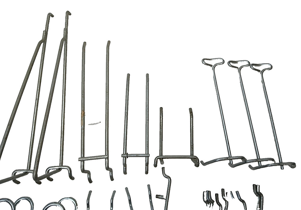 Assorted Mixed Lot 73 Peg Board Hooks Garage Workshop Storage