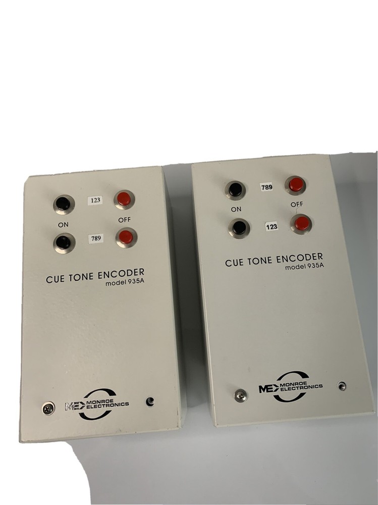 2 Monroe Electronics Cue Tone Encoder model 935A Video Production Cable Untested