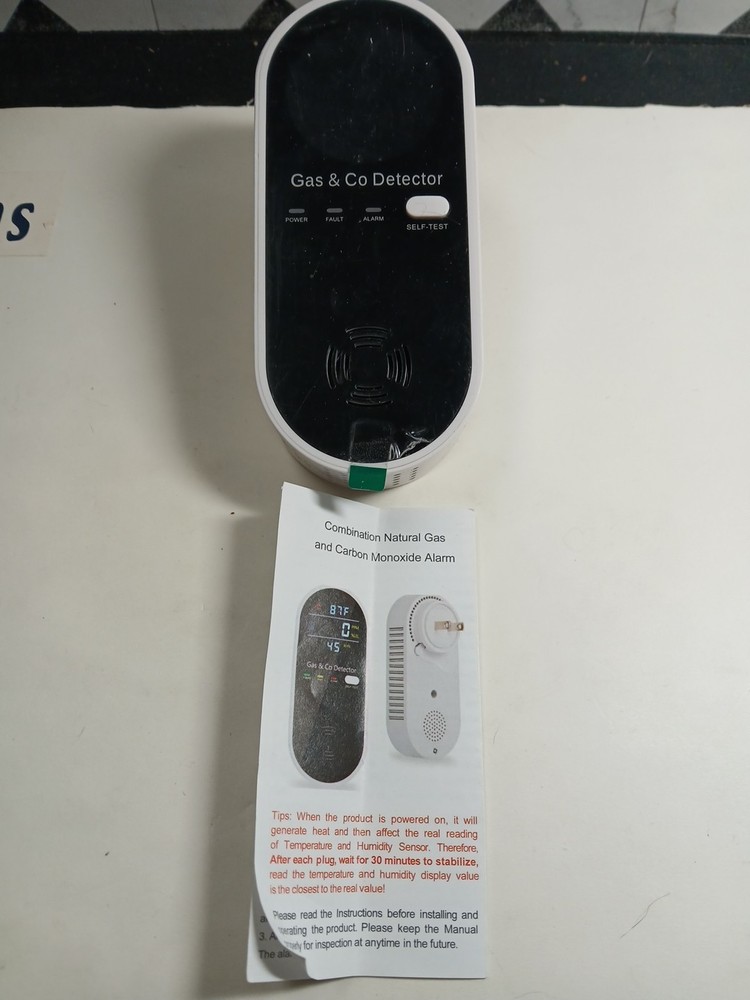 AC Carbon Monoxide & Gas Detector Home and Business Safety Devise, Model: KH158