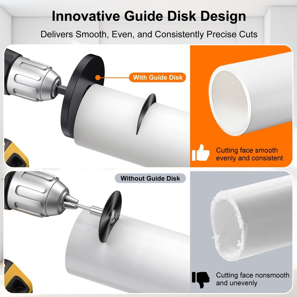 Inside Pipe Cutter for PVC Pipe, Cutter Tool Set with scale - Adjustable Depth