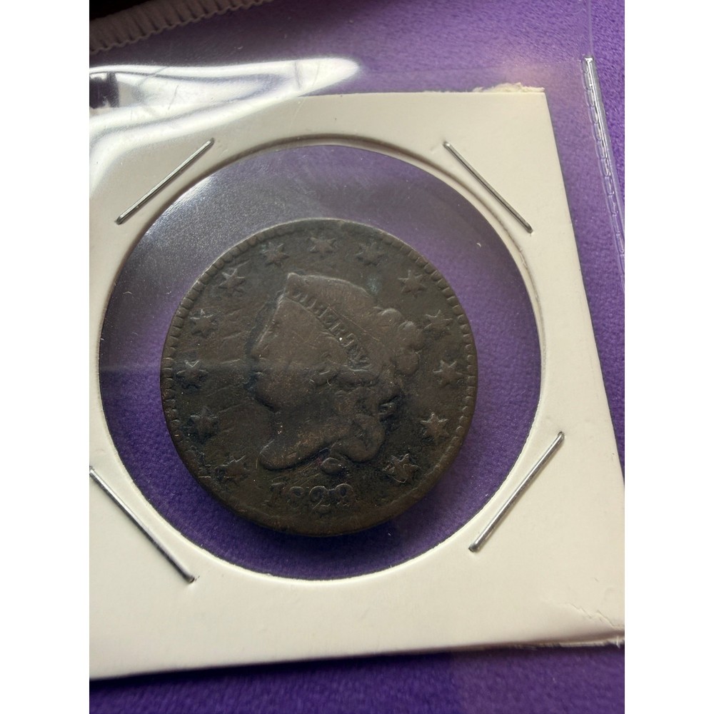 1829 CORONET HEAD LARGE CENT