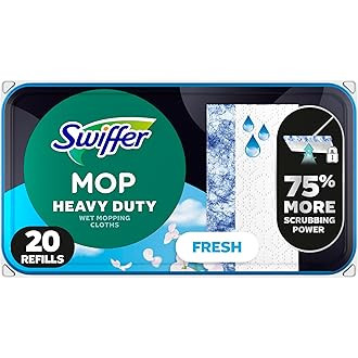 Floor Mop Set w/ 3 Pads & Scrubber