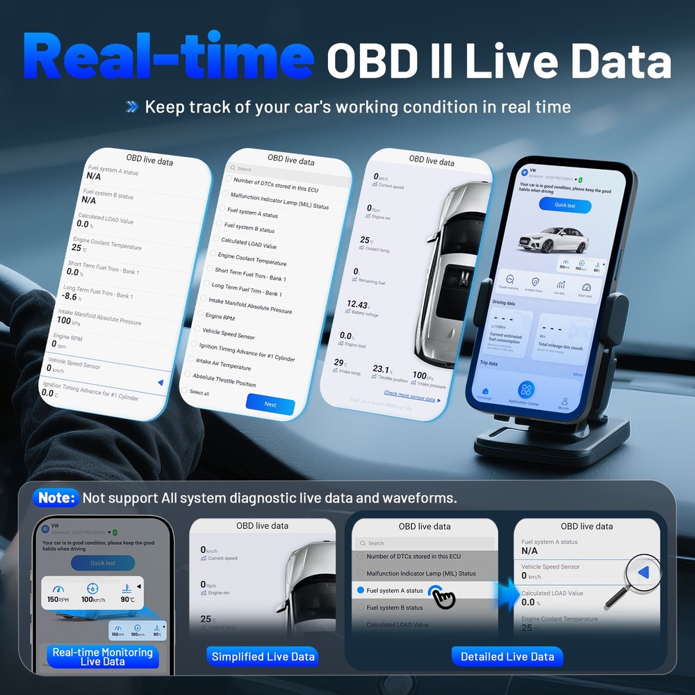 XTOOL AD20 PRO Wireless OBD2 Scanner Code Reader All System Car Diagnostic Tool