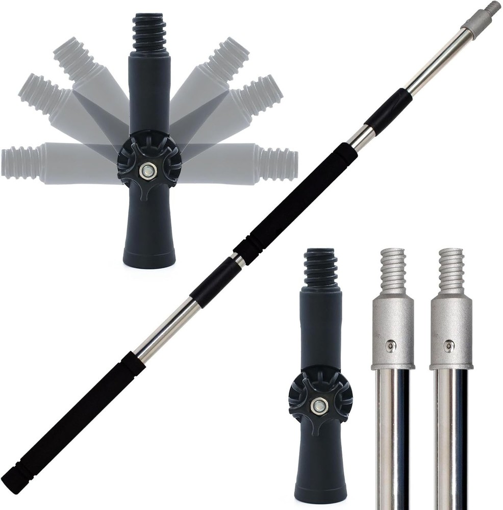 Paint Roller Extension Pole, 4ft to 12ft Pole black