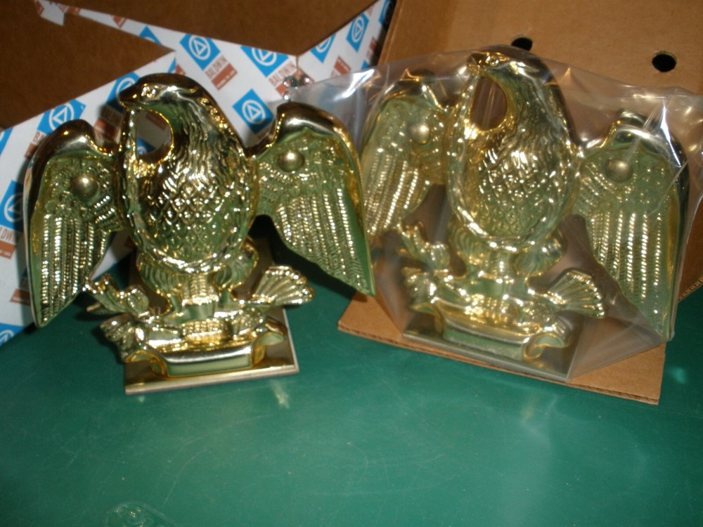 NEW #7524 Baldwin Solid Forged Brass Eagle Book Ends (T68)