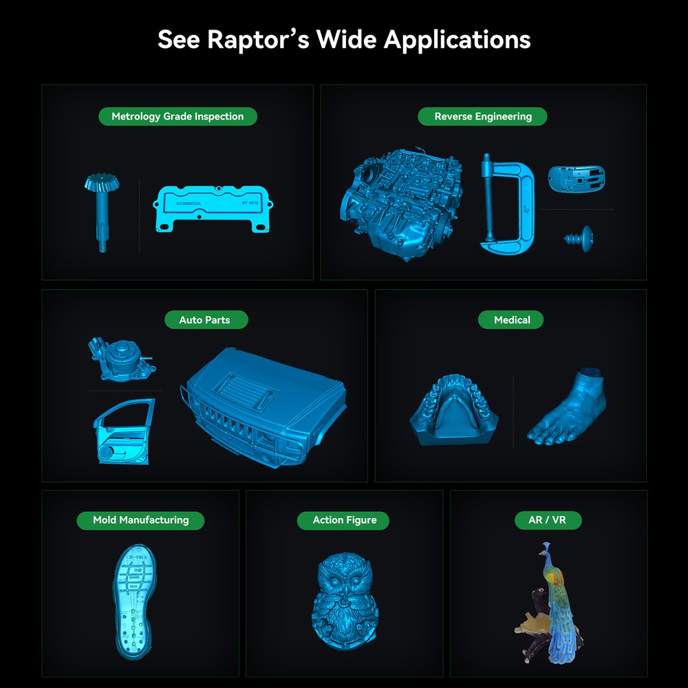 Creality 3D CR-Scan Raptor Multiple-line Blue & NIR Consumer 3D fr Printing S8V6