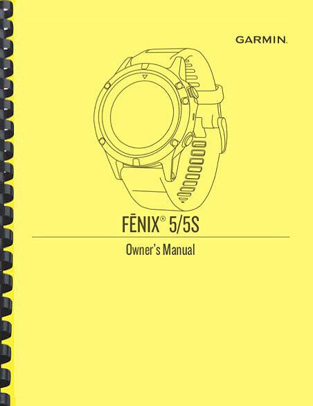 Garmin Fenix 5 5S OWNER'S MANUAL