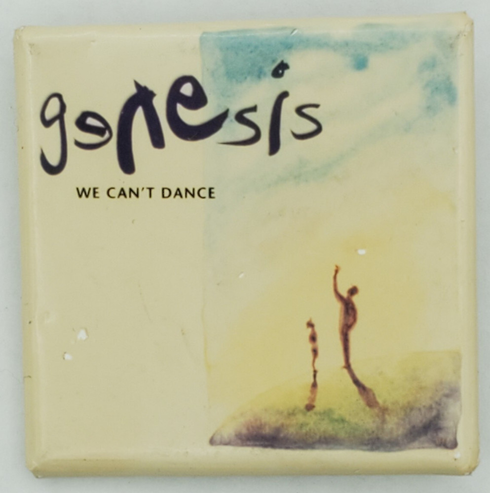 Vintage 1992 Genesis We Cant Dance Square Pinback Button