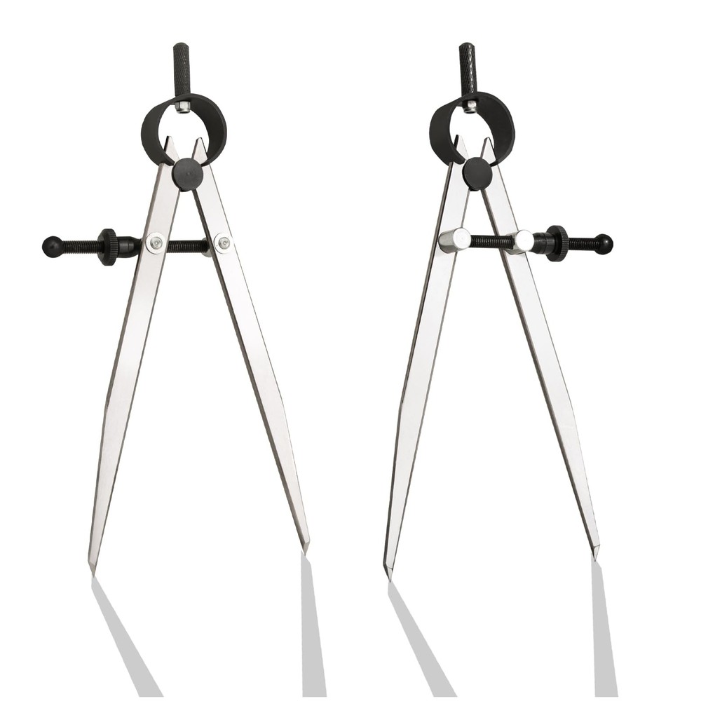 Professional Metal Compass Set, 8 Inch Adjustable Divider Leather Compass