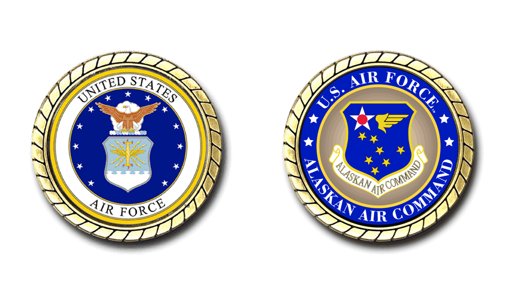 US Air Force Alaskan Air Command Challenge Coin Officially Licensed