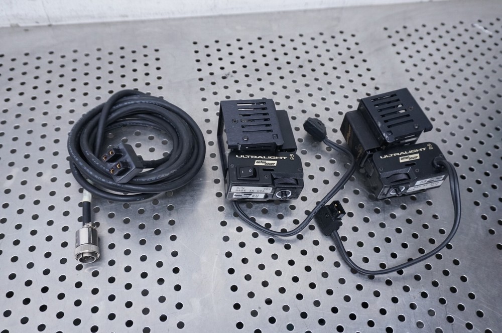 Two Anton Bauer Ultralight 2 Lights and 4 pin cable