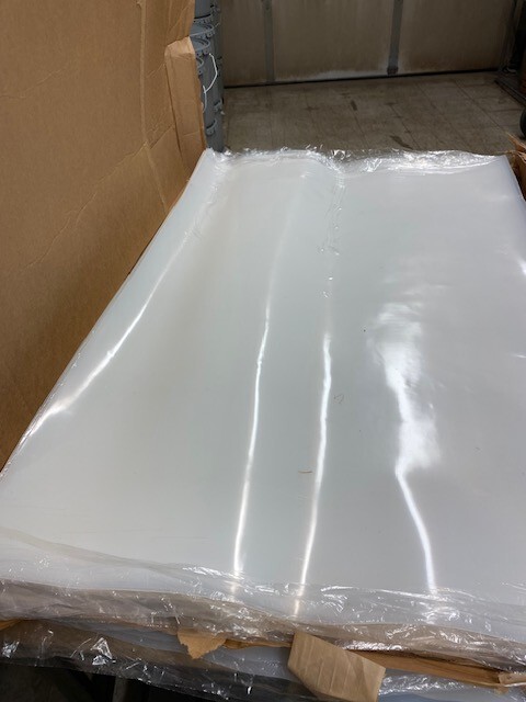 Silicone rubber white colored Sheets 1/16" thick Durometer 50 24" x 36"