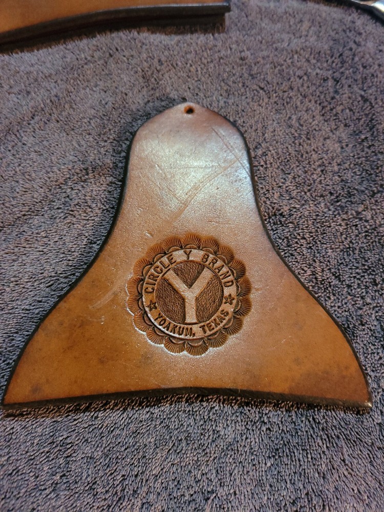Circle Y Saddle Maker logo made for back squirter behind seat.. new 6x6