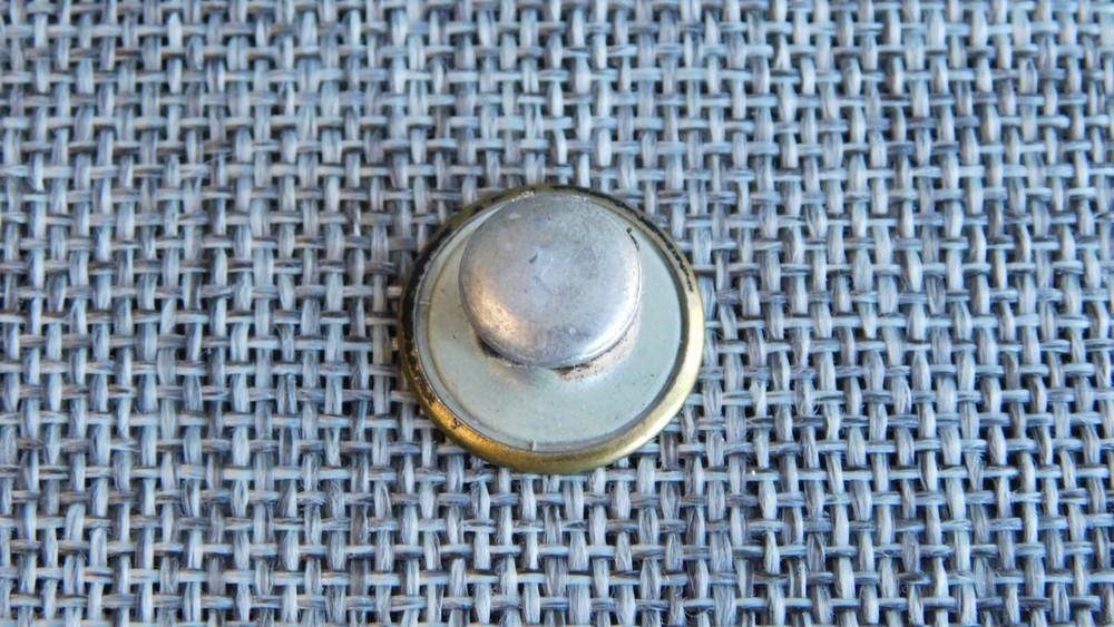 Antique Vtg Uniform Work Stud Button Buck Sanforized Aprx: 11/16" #604-B