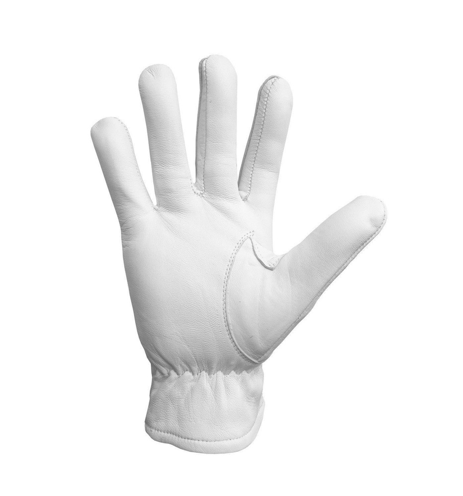 Masonic Regalia White Soft Leather Mason Gloves
