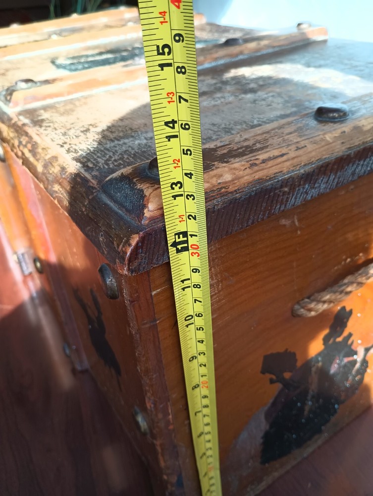 Mid 20th Century Vintage Wood Chest