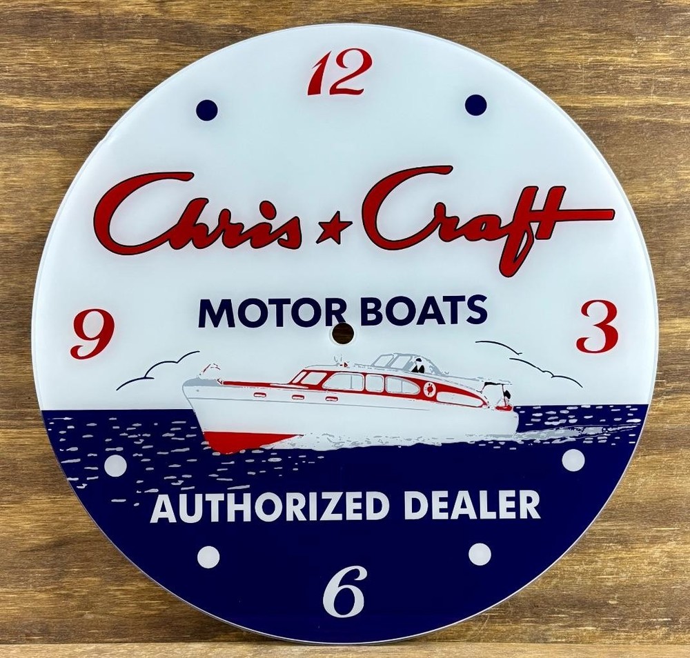 Chris Craft Round Replacement Clock Face for Pam Style Clock FREE SHIP