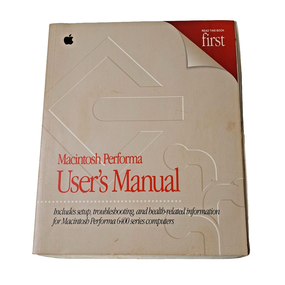 Users Manual 1996 Apple Macintosh Performa 6400 Original Vintage Documentation