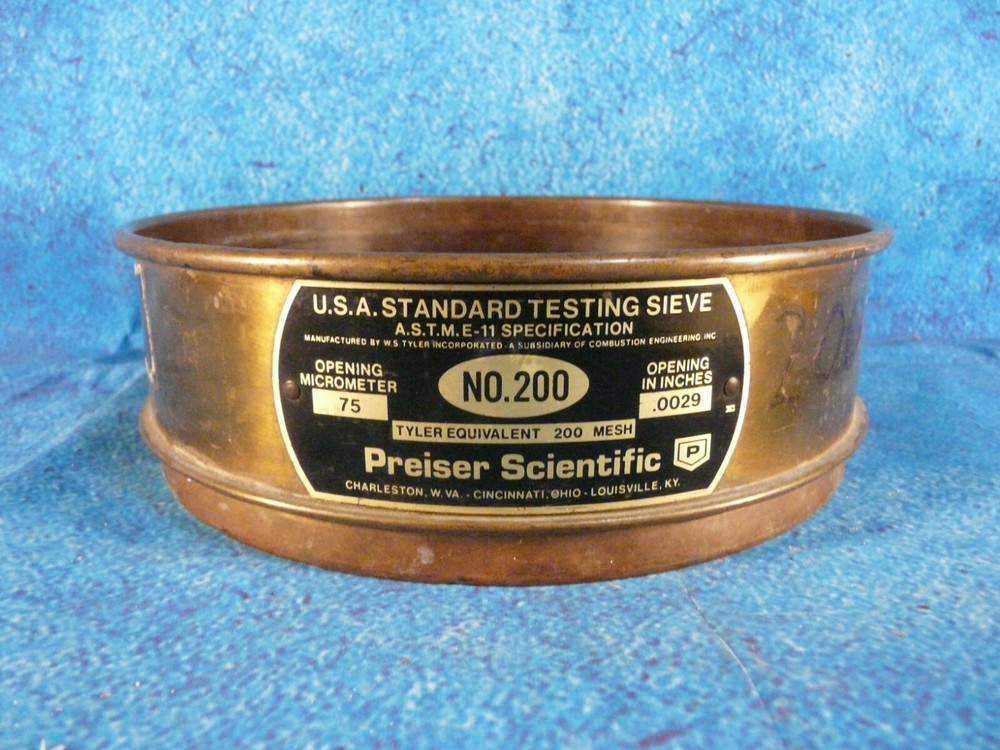 Preiser Scientific  Standard Testing Sieve - No. 200