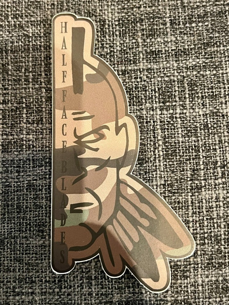 Half Face Blades "Half Face" Woodland Variant Sticker