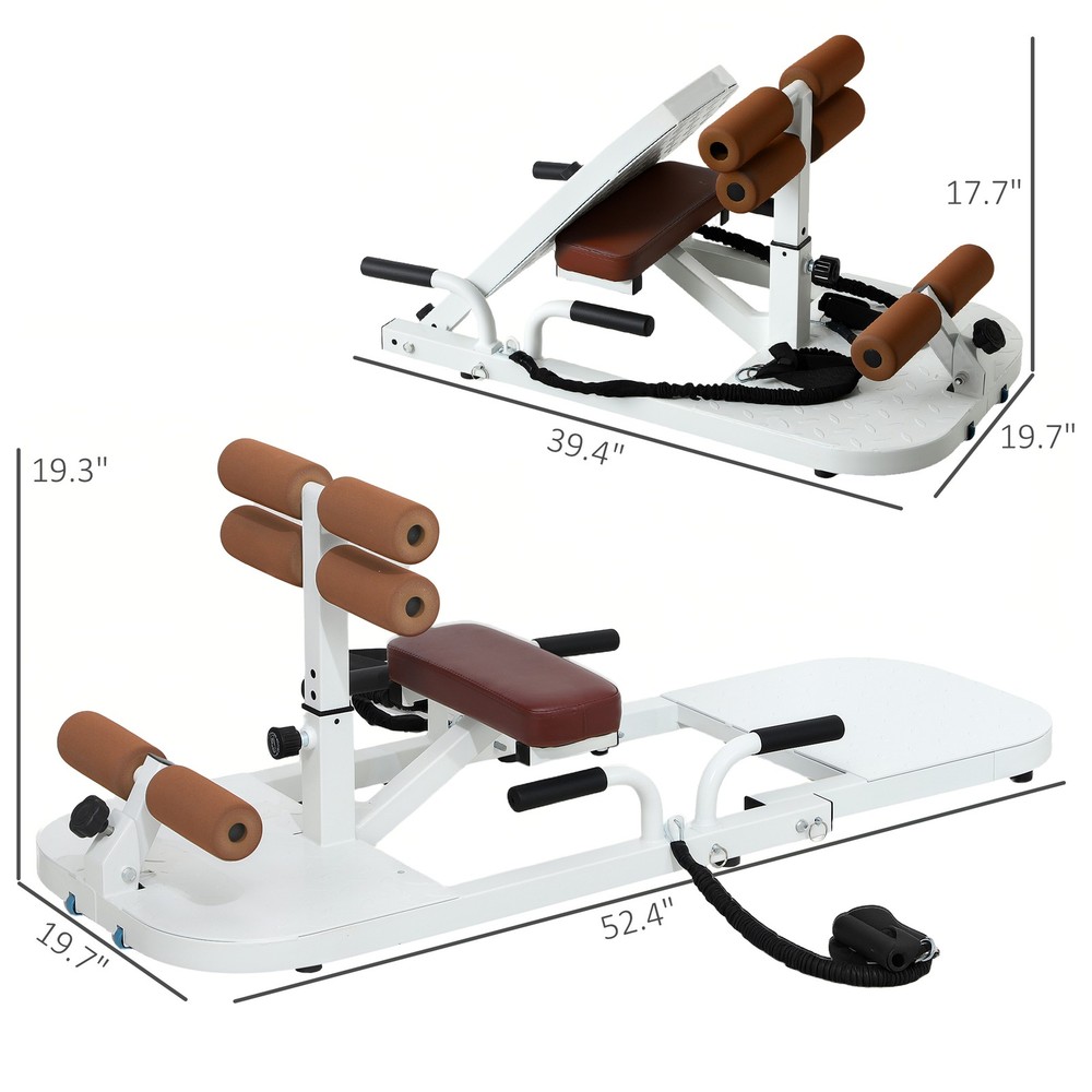 Soozier Sissy Squat Hip Thrust Machine with Push Up Stand Foldable Adjustable