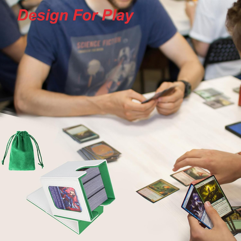 MTG Deck Box for Commander Display,Card Deck Case Fits 100 Double Sleeved Cards,