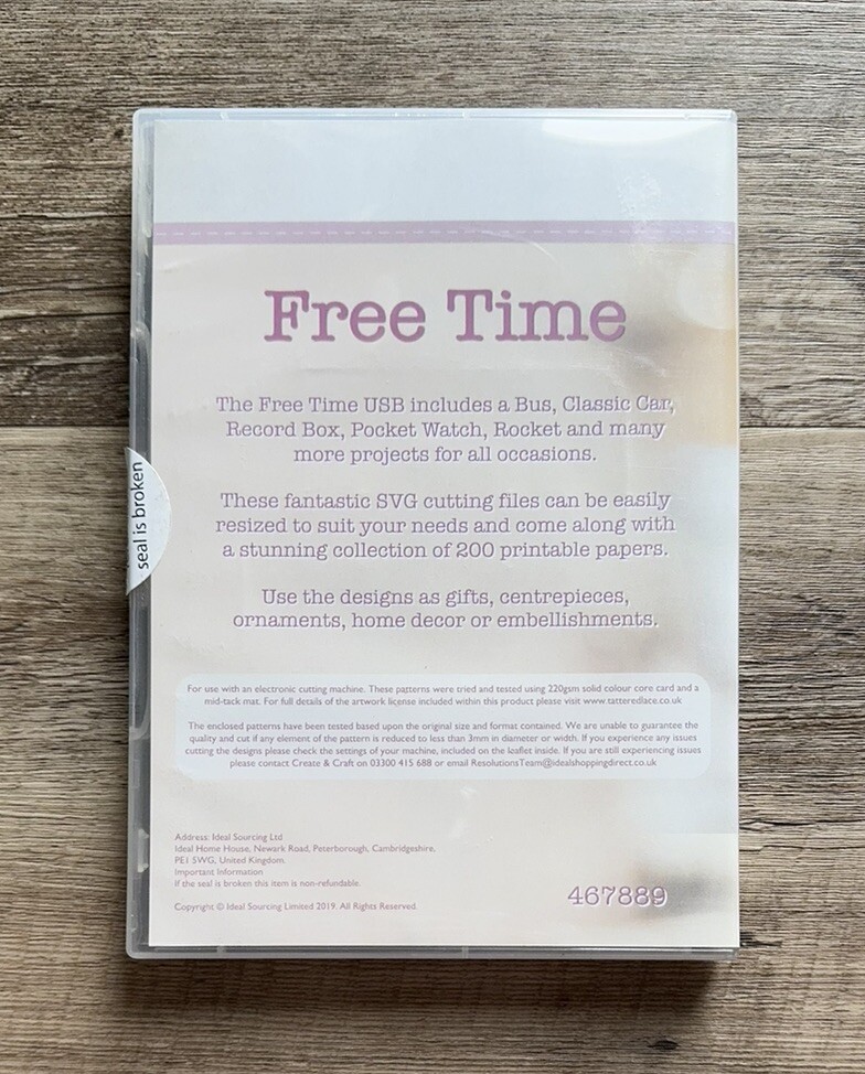 Cutting Craftorium USB Patterns - “FREE TIME” - 3D Paper Crafts Projects HTF
