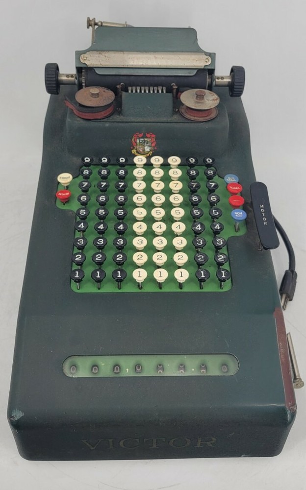 Victor Electric Model W 10 Column Adding Machine 1920's - AS-IS -