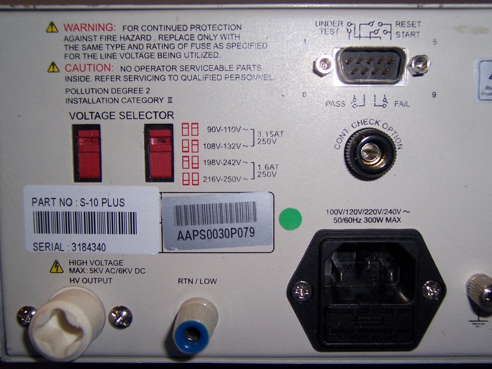 10519 QUADTECH 10 PLUS SENTRY 10 PLUS AC HIPOT TESTER