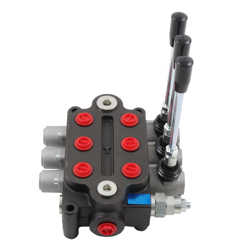 3 Spool 25 GPM Hydraulic Directional Control Valve Tractor Loader Double Acting