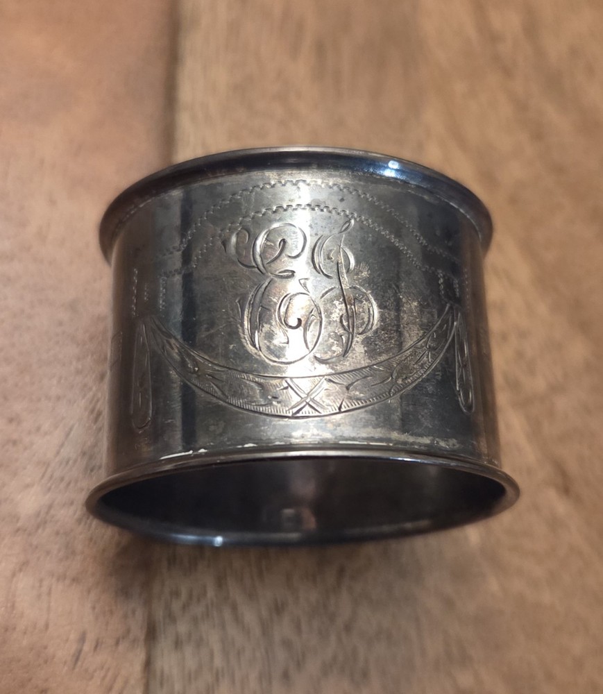 antique 830 silver napkin ring