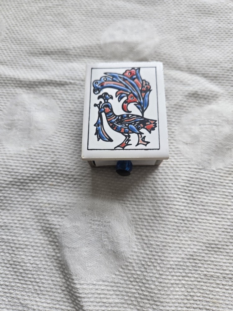 Vintage Ceramic Tile Matchbox
