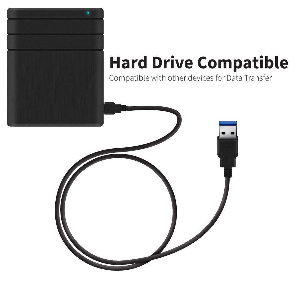 USB TYPE-C USB Charging Cable - Fast Charging (1M) - Black by Orzly®