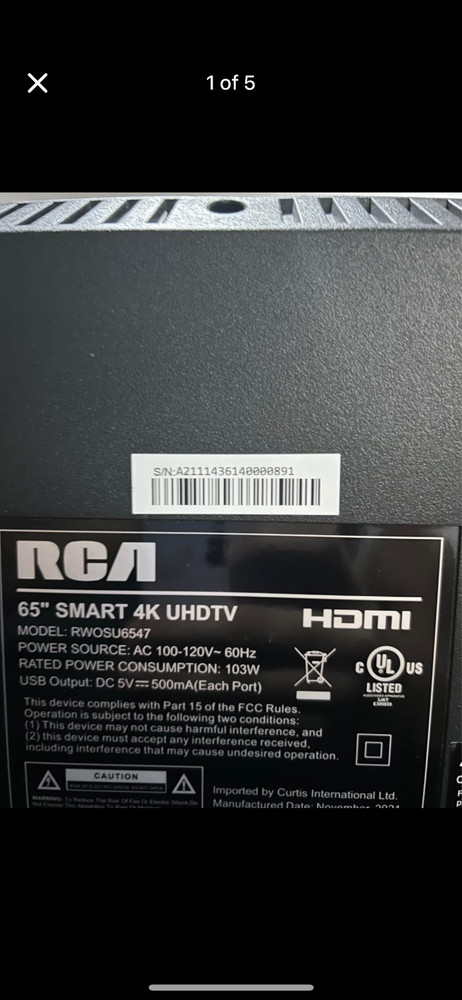 60” Rca tv mother bored