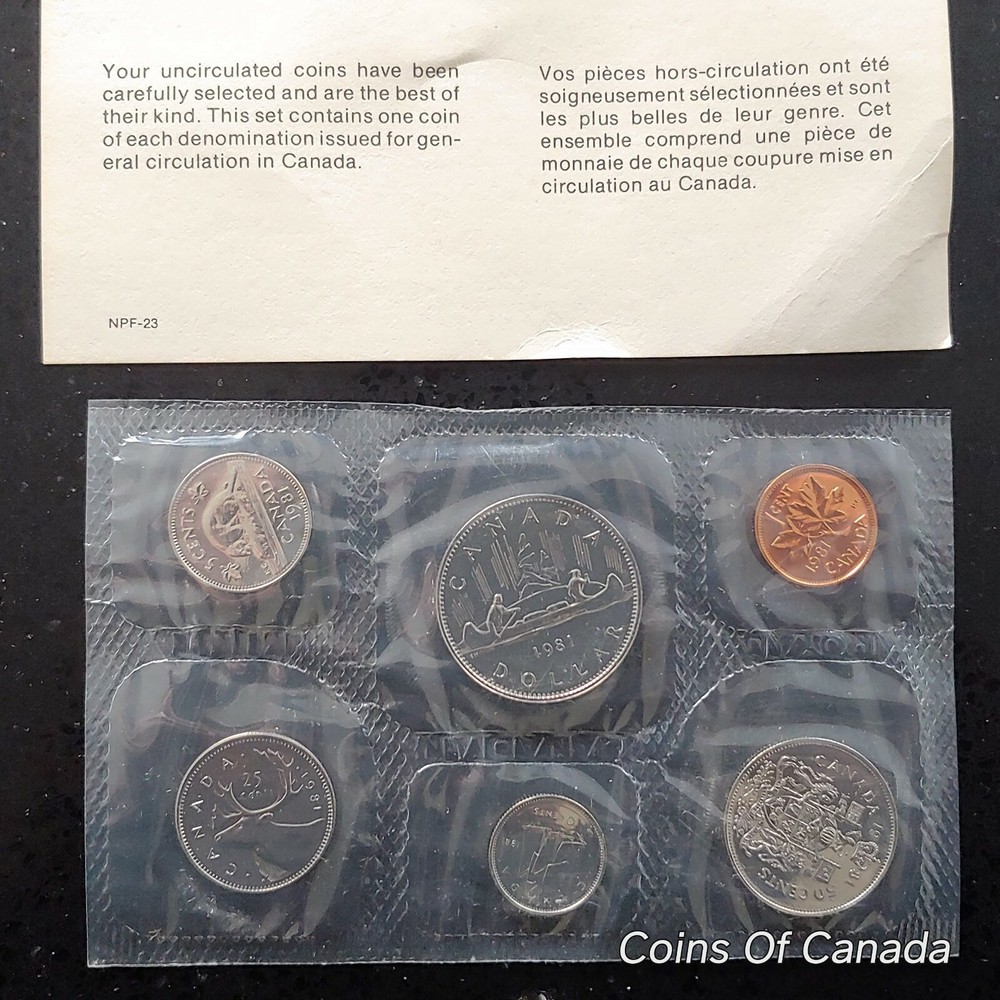 1981 Canada Prooflike 6 Coin Original Set Multiple Sets Available #coinsofcanada
