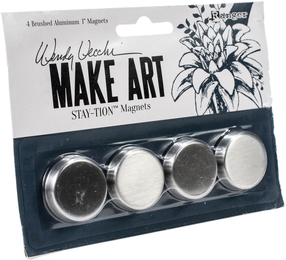Wendy Vecchi MAKE ART Stay-tion 1" Magnets 4/Pkg