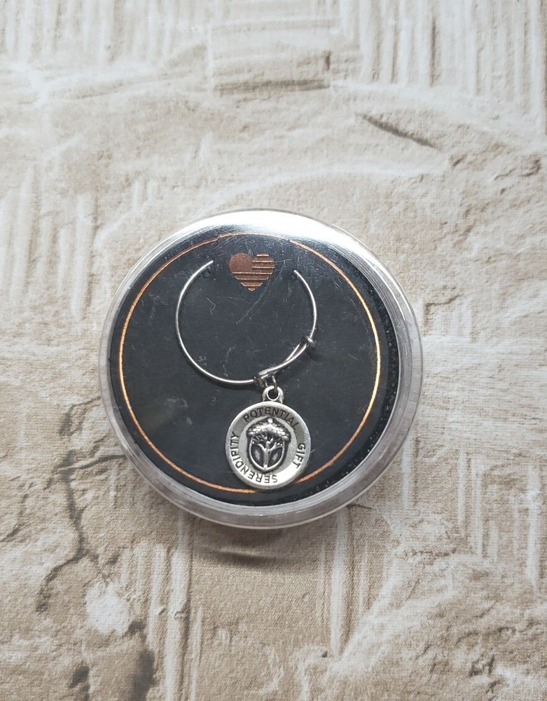 Alex and Ani UNEXPECTED MIRACLES Expandable Wire Ring Charm 925 Sterling Silver