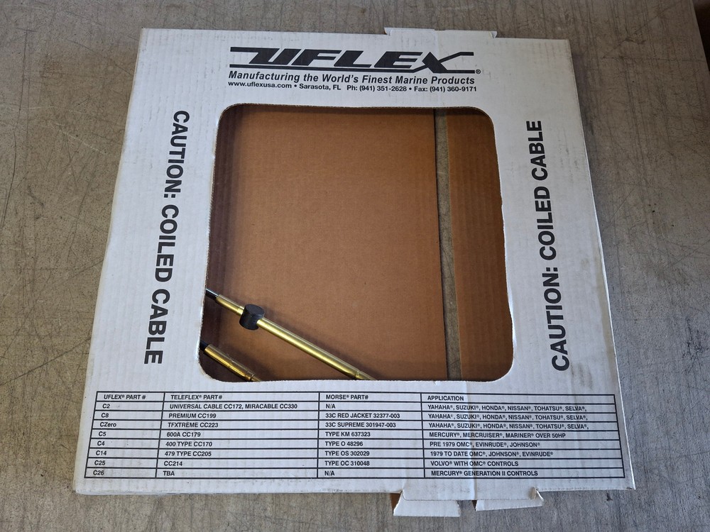 Uflex C5X09 C5 Engine Control Cables for Mercury & Mercruiser, 9'