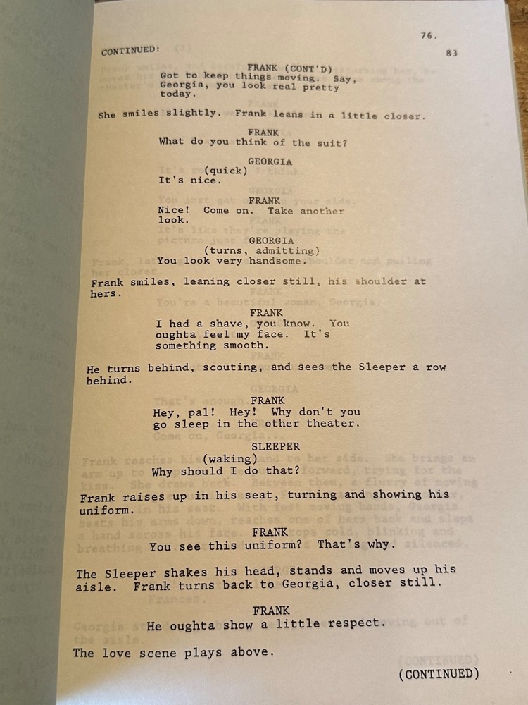 Wrestling Ernest Hemingway MOVIE ORIGINAL SCREENPLAY SCRIPT