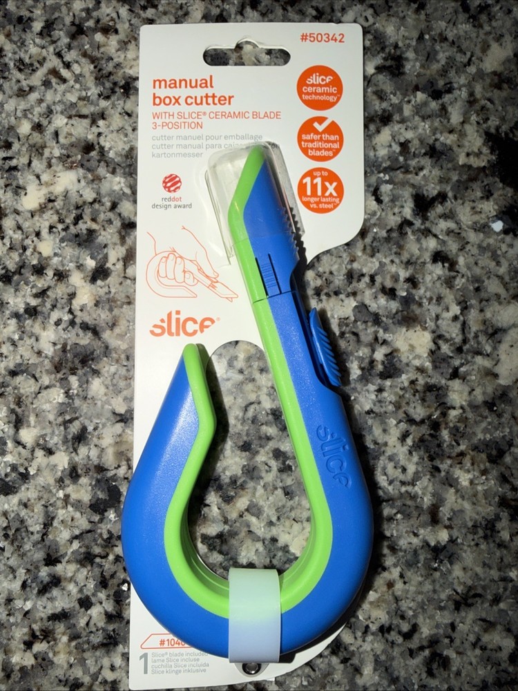 Slice Manual Box Cutter-Blue/Green