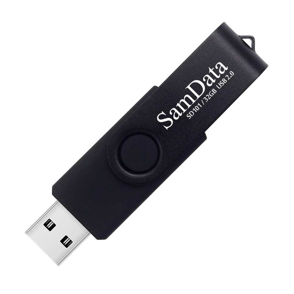 SamData 32GB USB Flash Drives 2 Pack Thumb 32GB, Black 32GB*2