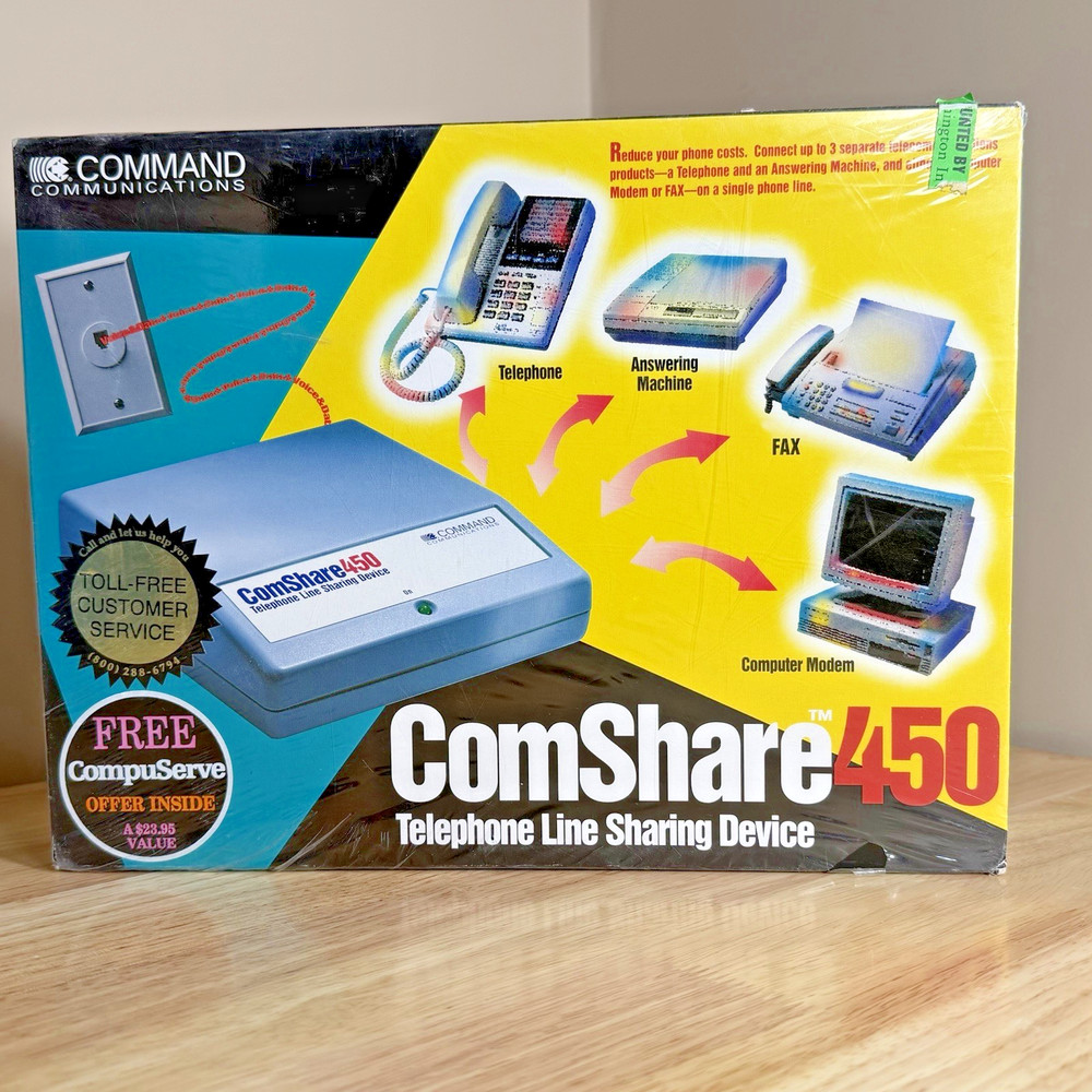 VTG Command Communications - Comshare 450 - Telephone Line Sharing Device - NIB