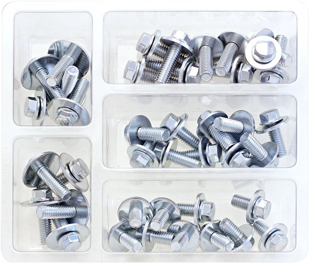 Bolt Assembled Hex-Head Flange Nut Assortment (SV-M6SEMS)