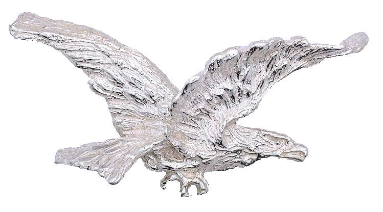 Casted US Symbol Eagle Sterling Silver 2 3/10 x 1 x 2/5 Inch EBS9475/32125