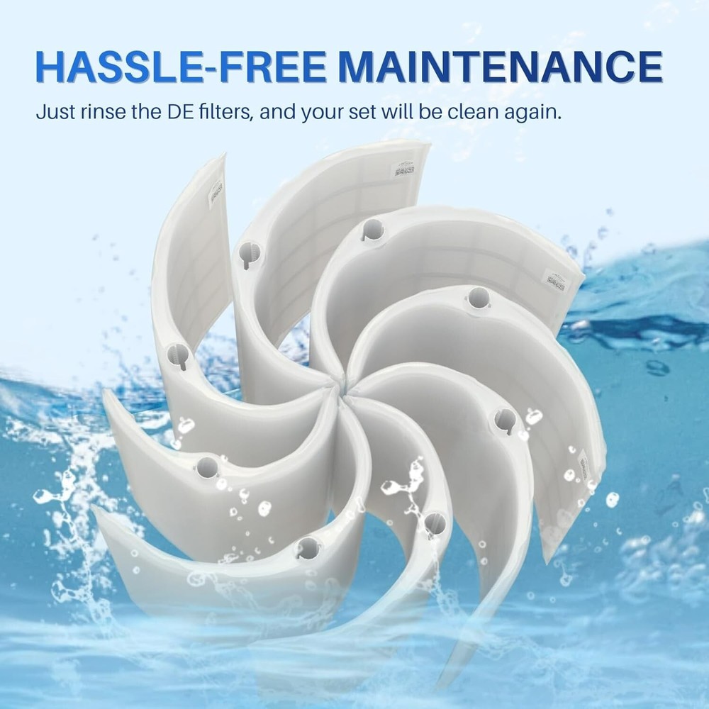 POOLPURE FS-2005 60 Sq Ft DE Grid Pool Filter Set Replace Unicel FS-2005,PFS3060