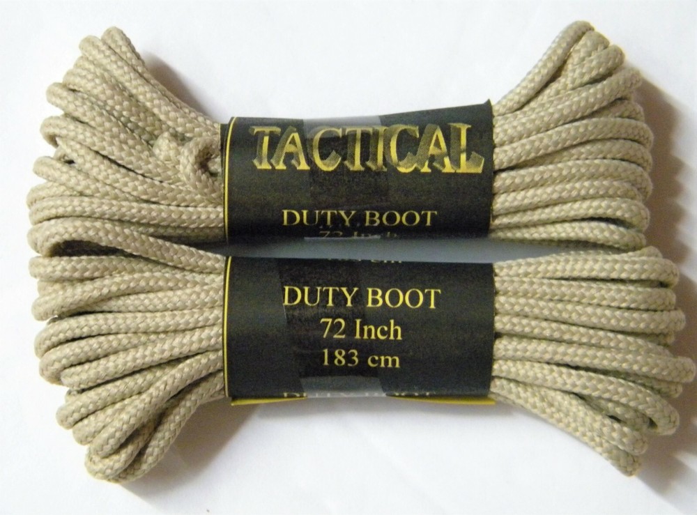 2 pair pack- Durable Polyester, Narrow 2mm thick, Tactical Boot Laces